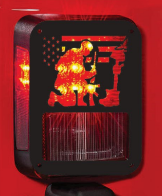 Fallen soldier Flag tail light cover pair