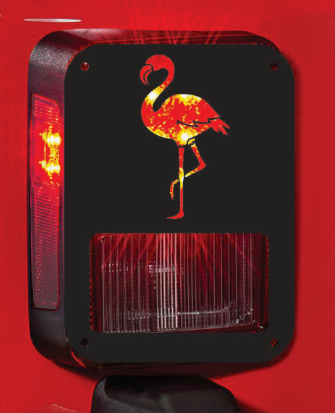 Flamingo tail light cover pair