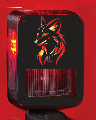 Fox tail light cover pair