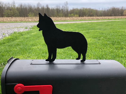 German Shepard  Mailbox topper powder coated steel mail box