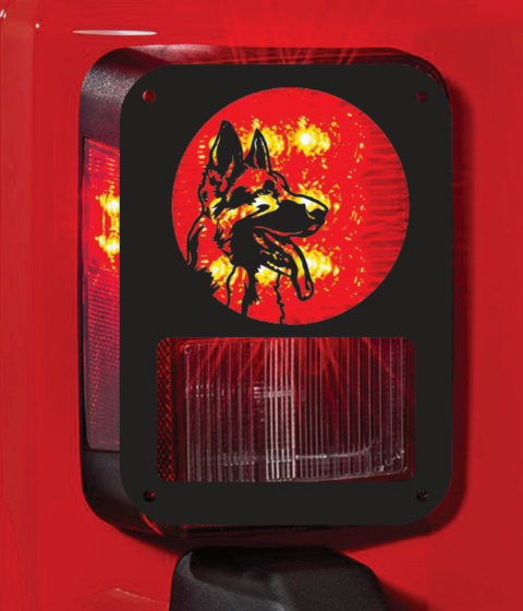 german shepherd tail light cover pair