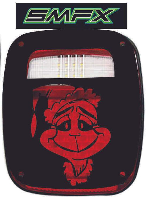 Grinch tail light cover pair