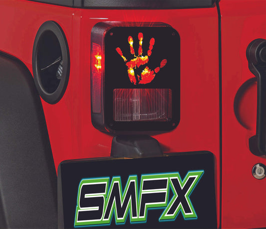 Hand wave  tail light cover pair