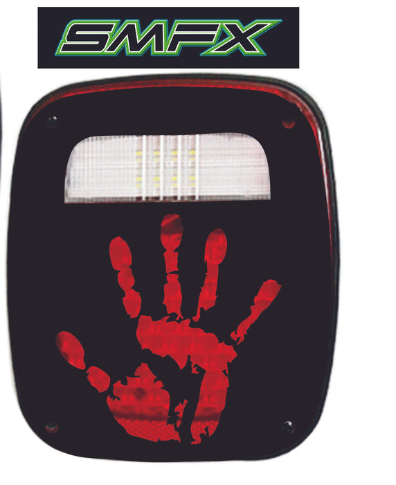 Hand wave  tail light cover pair