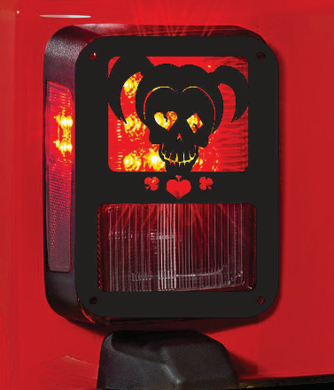 Harley Quinn Skull  tail light cover pair