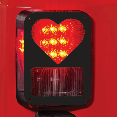 Heart Beat tail light cover pair