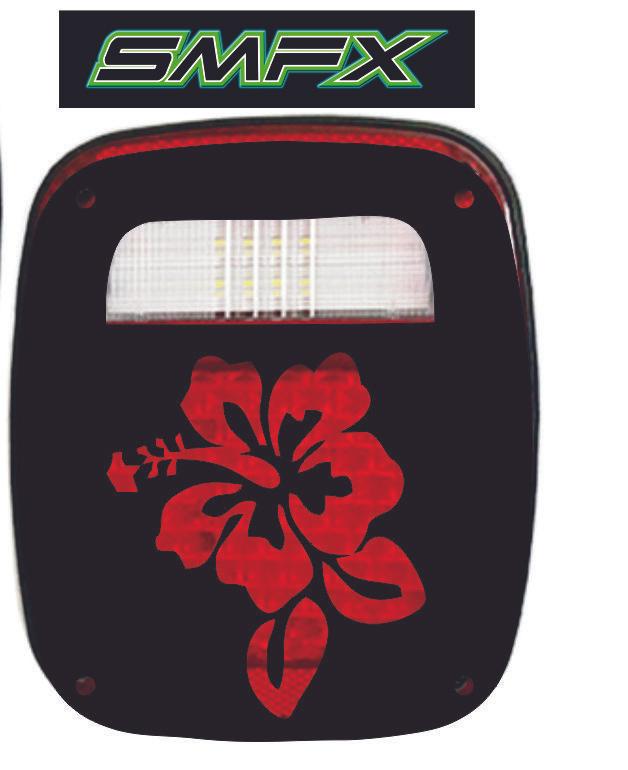 hibiscus tail light cover pair