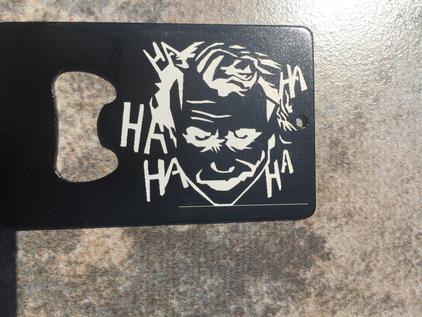 Joker  bottle opener    LASER ETCHED  Made to last