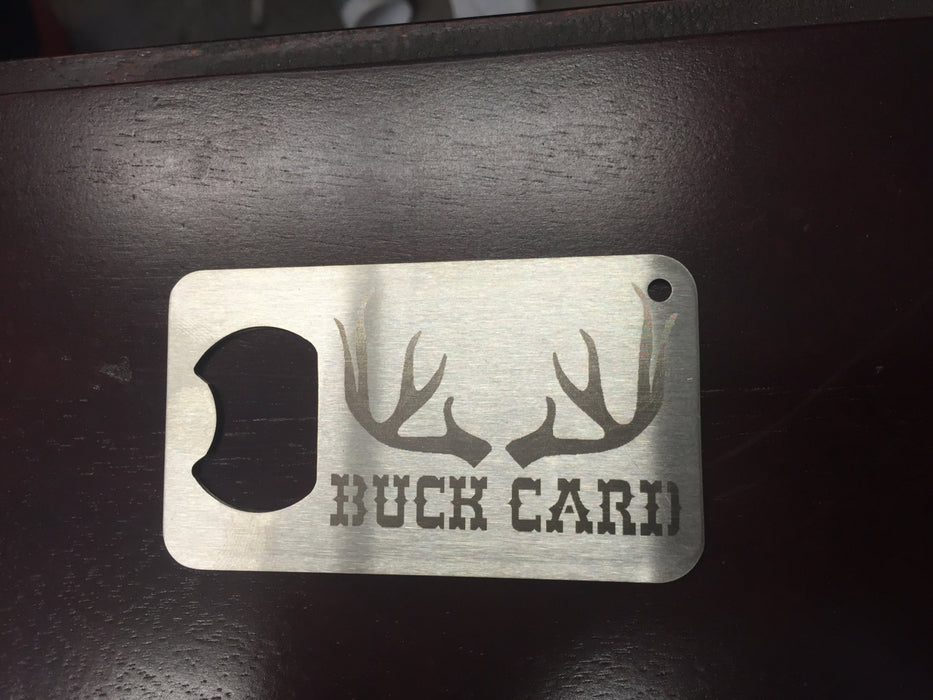 Buck Card Hunting  Man Card    Stainless Steel Made to last