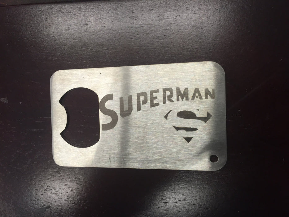 Superman  Man Card bottle opener Stainless Steel Made to last