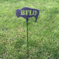 Buffalo Metal  yard stakes raw steel BFLO Heart 716