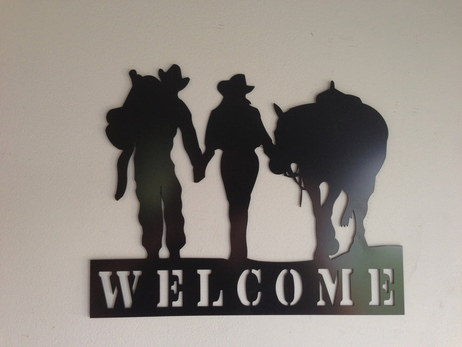 Cowboy Welcome sign