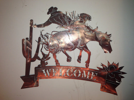 Cowboy welcome sign