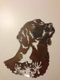 Hunting Dog metal wall art