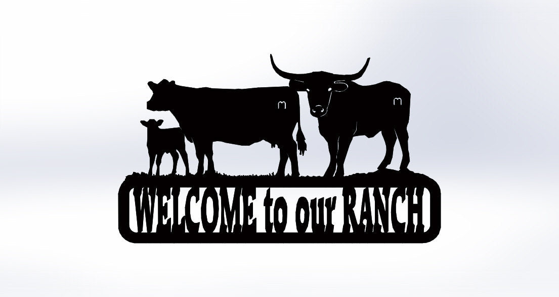 Welcome to our Ranch sign