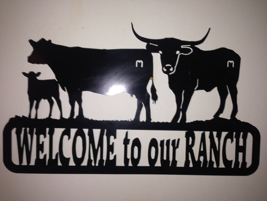 Welcome to our Ranch sign