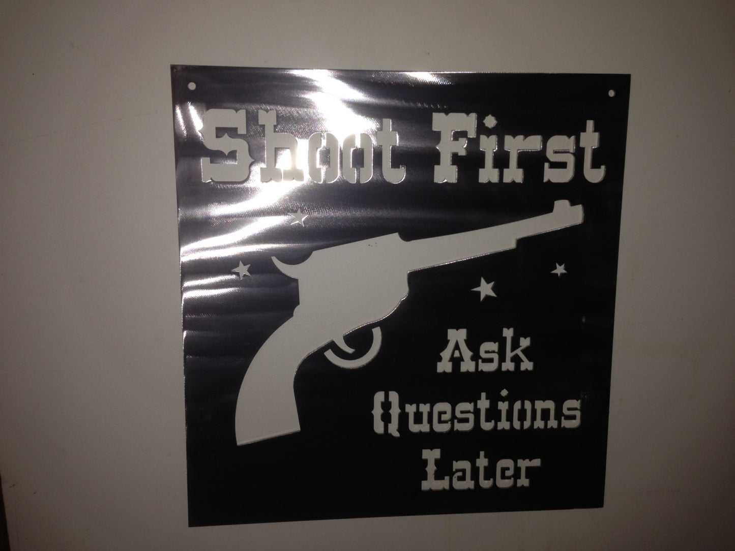 Shoot First Sign