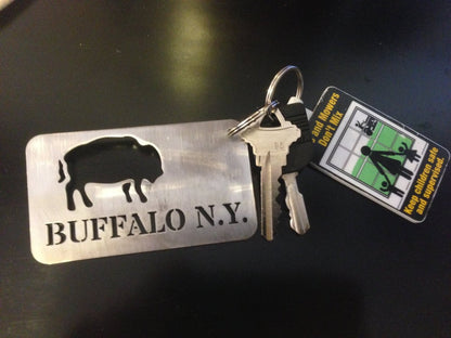 Buffalo New York Card Bottle opener and key chain Buffalo  Stainless Steel Made to last