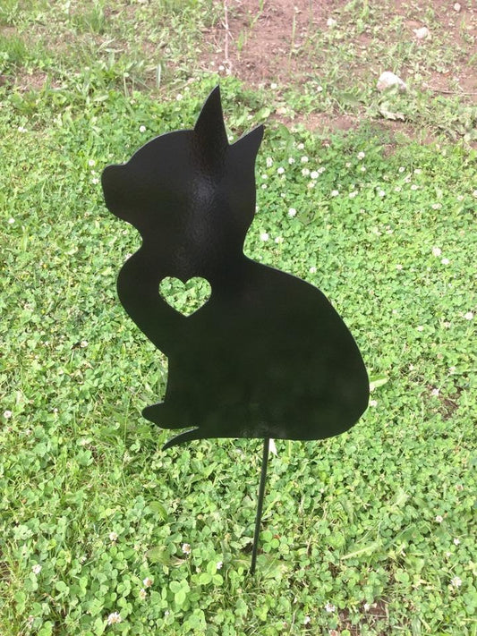 Kitten Cat Garden Metal Stake - Metal Garden Art - Pet Memorial