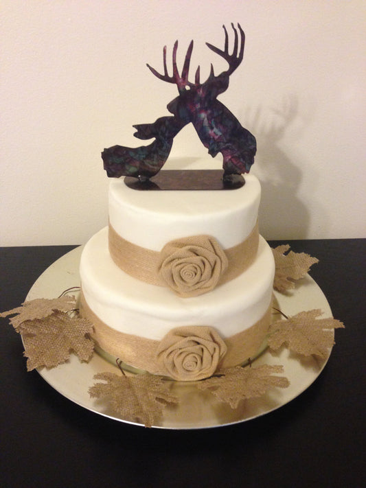 Deer Kiss cake topper