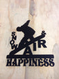 Snow happens metal wall art snowboard sking
