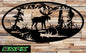 Moose in the mountains Scene Metal wall art