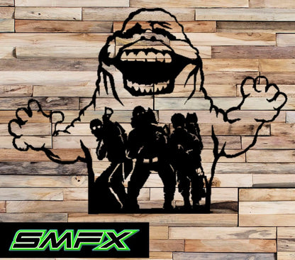 Ghostbusters metal wall art 80's  movies