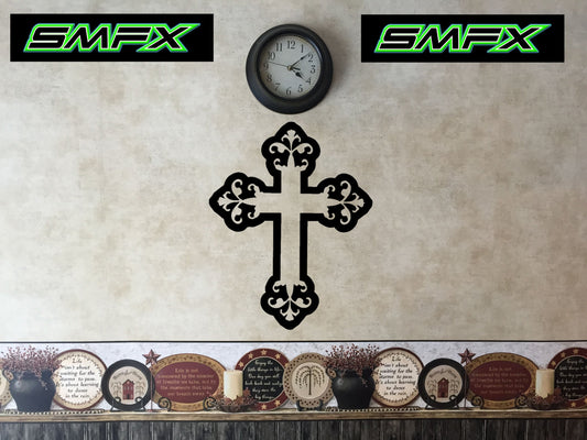 Cross metal wall art