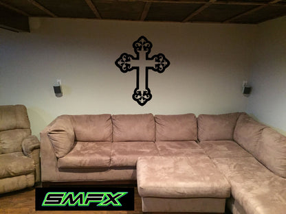 Cross metal wall art