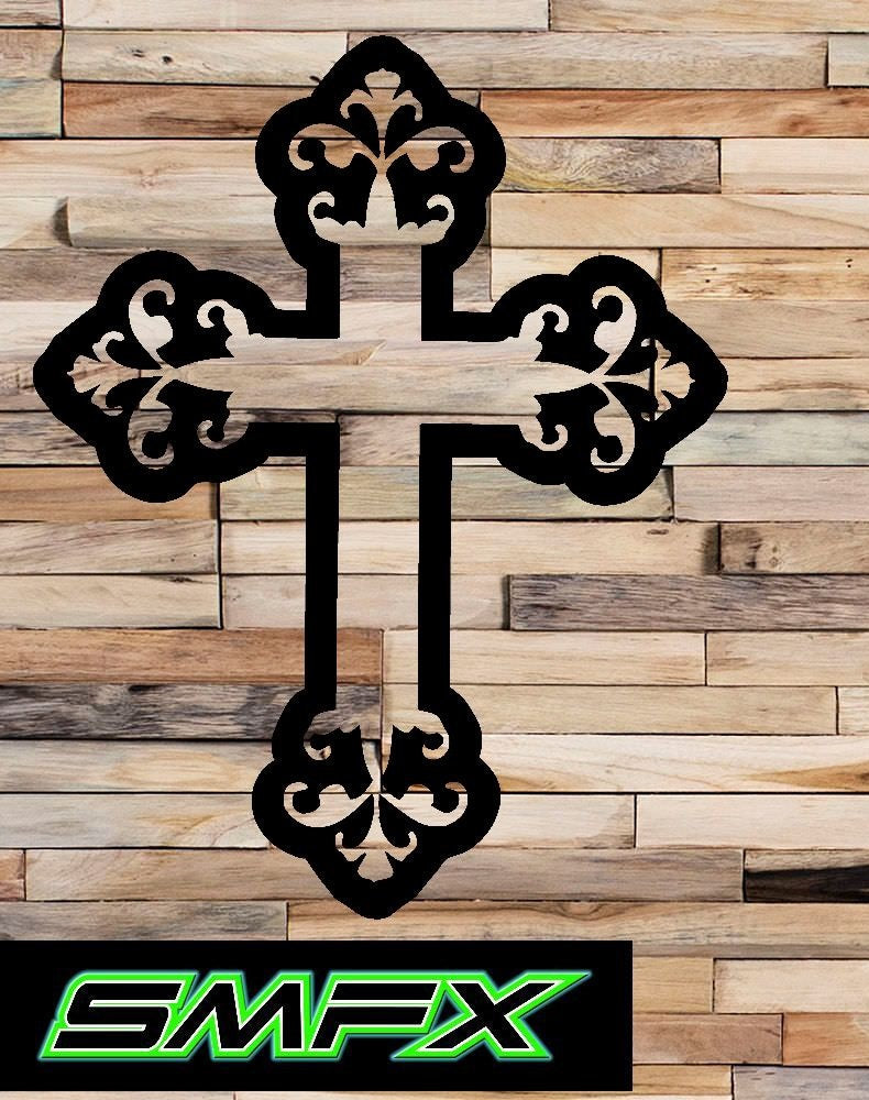 Cross metal wall art