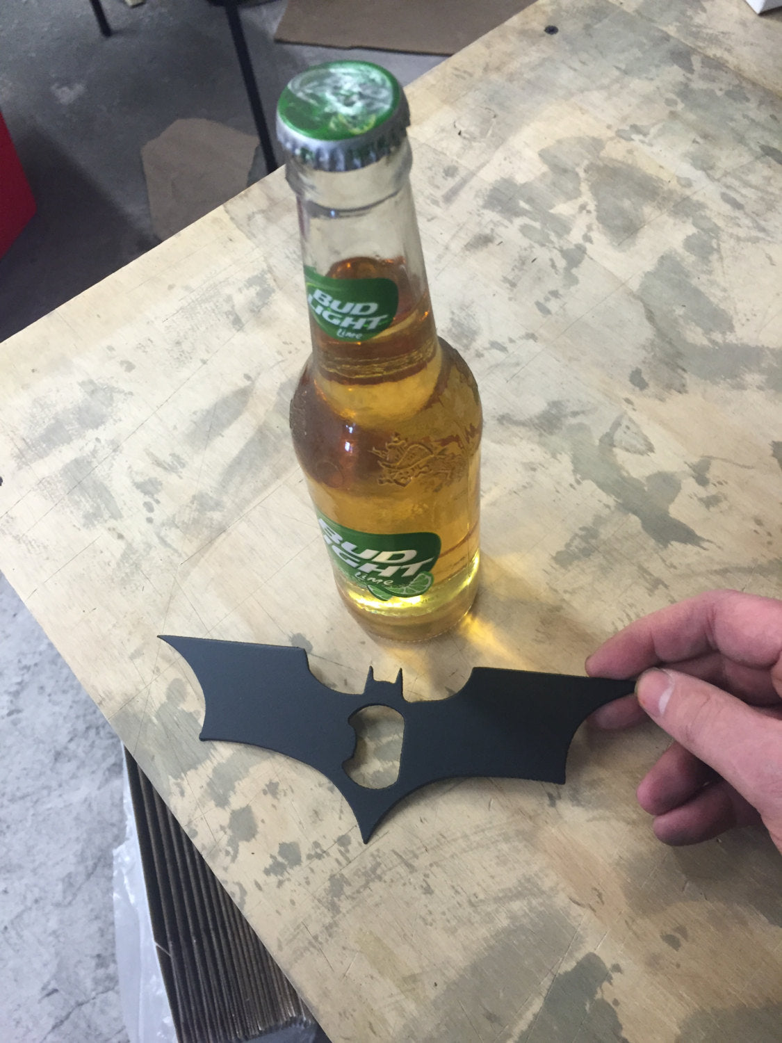 Batman bottle opener powder coated black