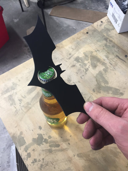 Batman bottle opener powder coated black