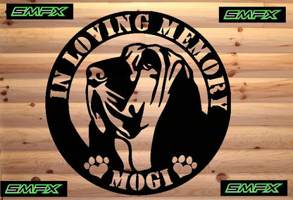 Dog memorial sign pet memorial custom metal sign