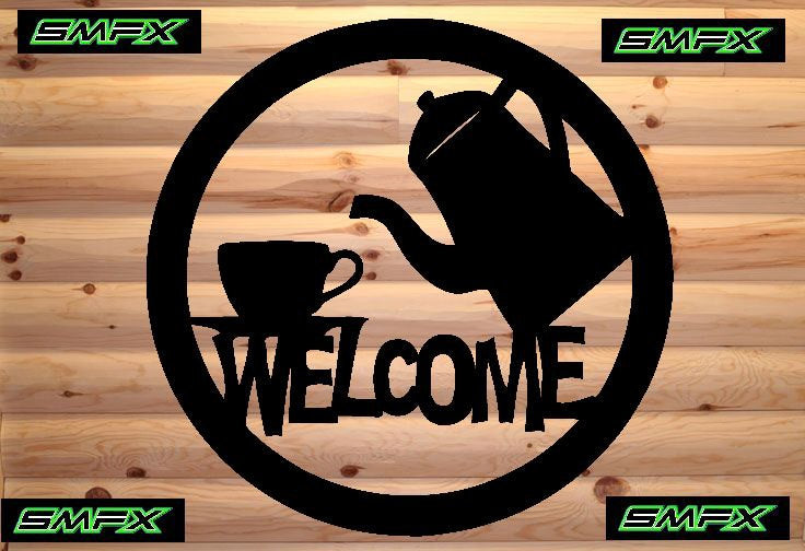 Coffee Welcome sign