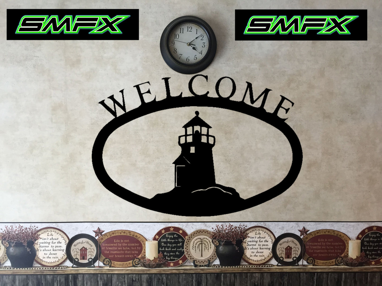 Lighthouse Welcome sign