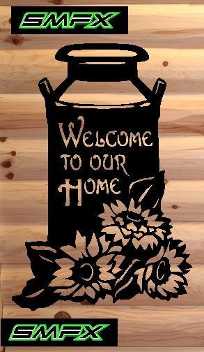 Milk Jug welcome sign