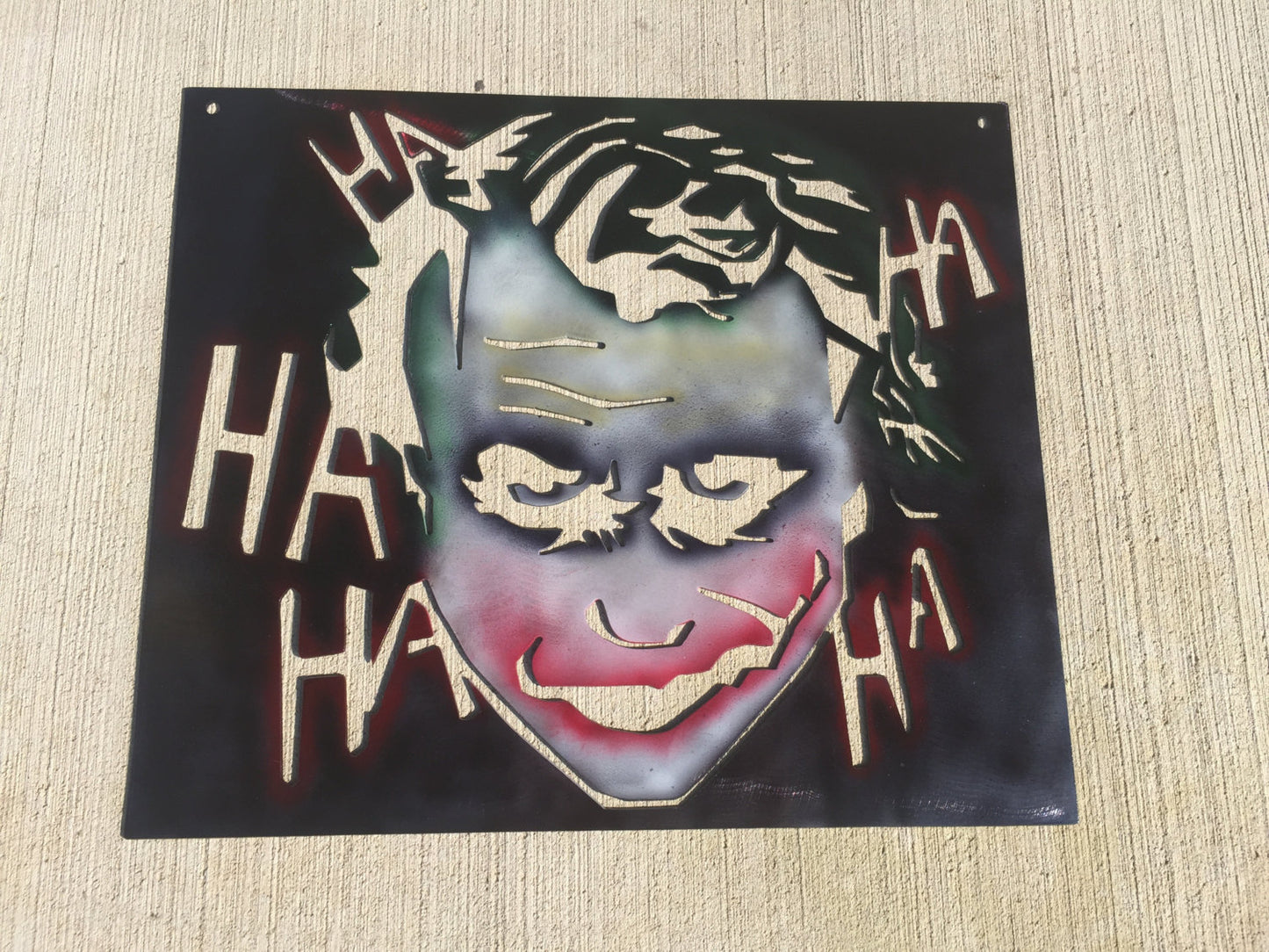 joker metal sign