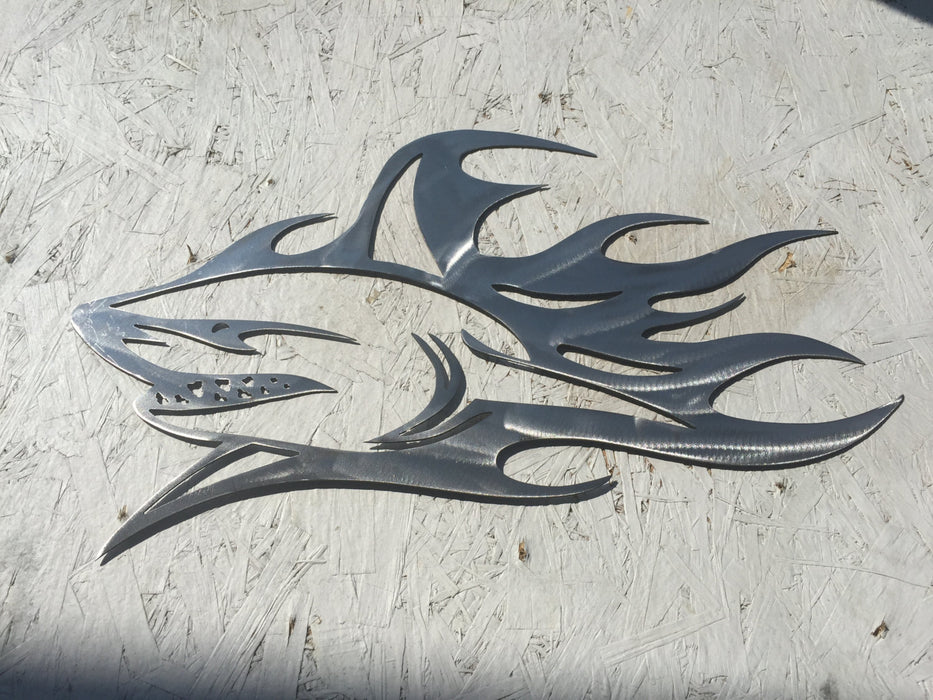 Shark metal sign sharks