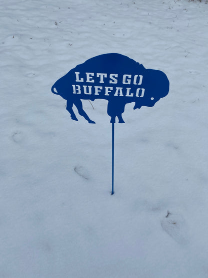 Lets go Buffalo Bills Mafia Yard Stake garden stake