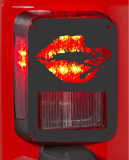 Lips Skull tail light cover pair