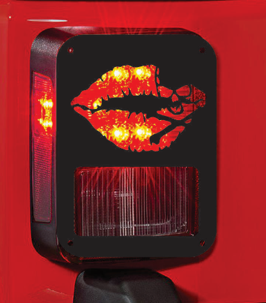 Lips Skull tail light cover pair