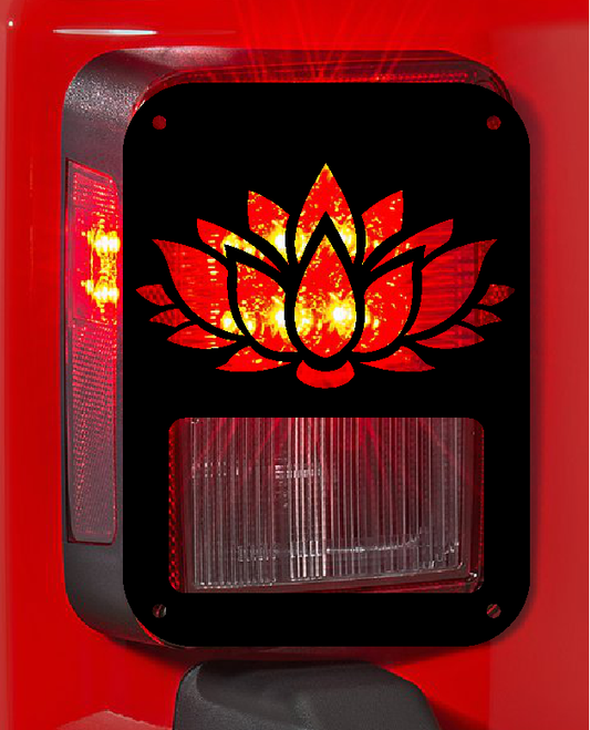 Lotus Flower tail light cover pair