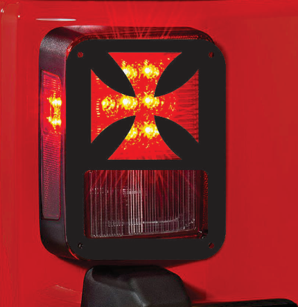 Maltese cross  tail light cover pair