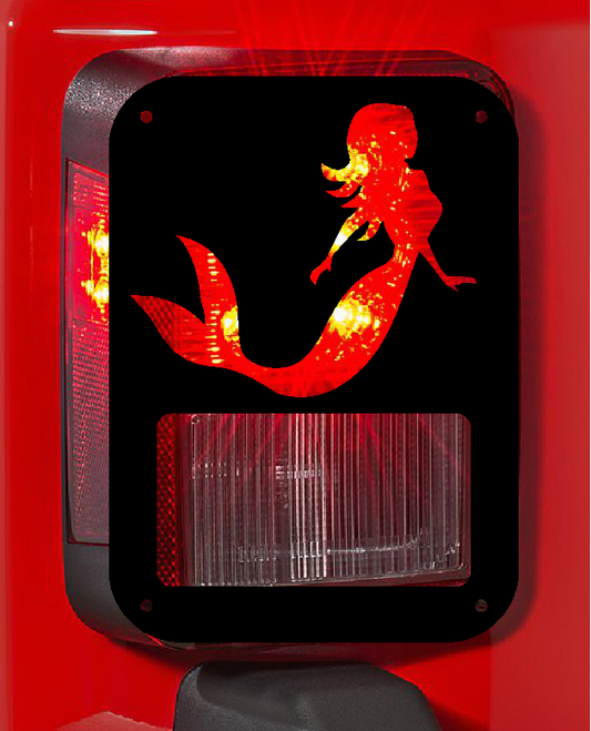 Mermaid tail light cover pair