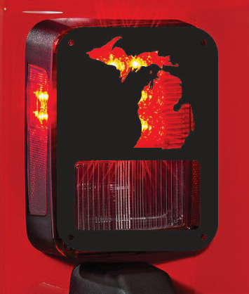 Michigan tail light cover pair