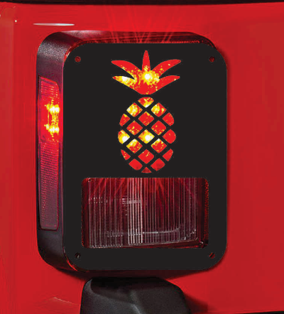 pineapple tail light cover pair