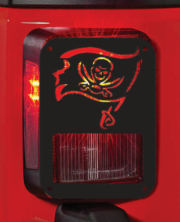 pirate flag tail light cover pair