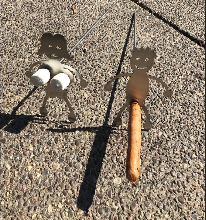 Stainless boy and girl Adult dirty hotdog roasters Marshmallow and Hot Dog Roasting Sticks