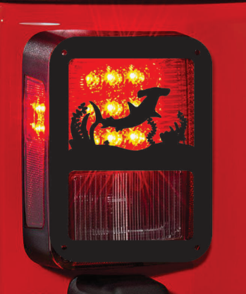 shark hammer head tail light cover pair