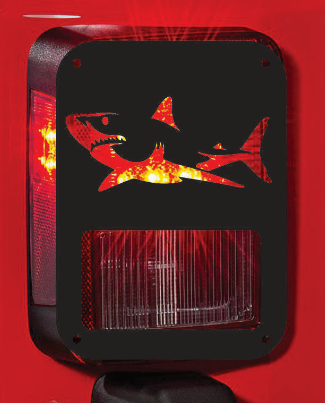 shark great white  tail light cover pair